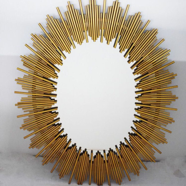 Everly Quinn Angola Metal Sunburst Wall Mirror Wayfair